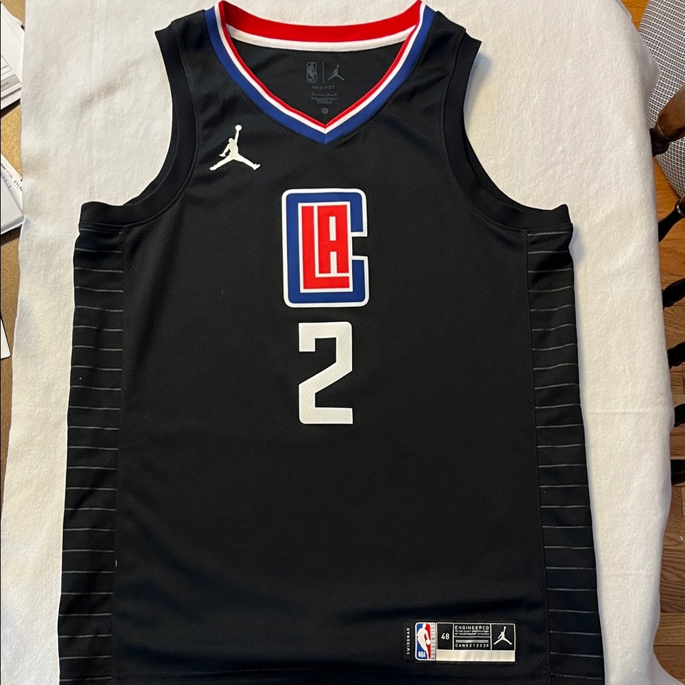 Kawhi Leonard Black and Red Red Basketball Jersey